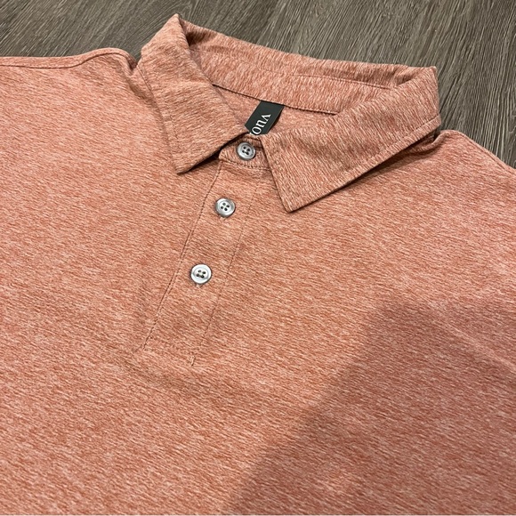 Vuori Men’s Strato Tech Polo Shirt - Light Red Medium - Picture 3 of 4